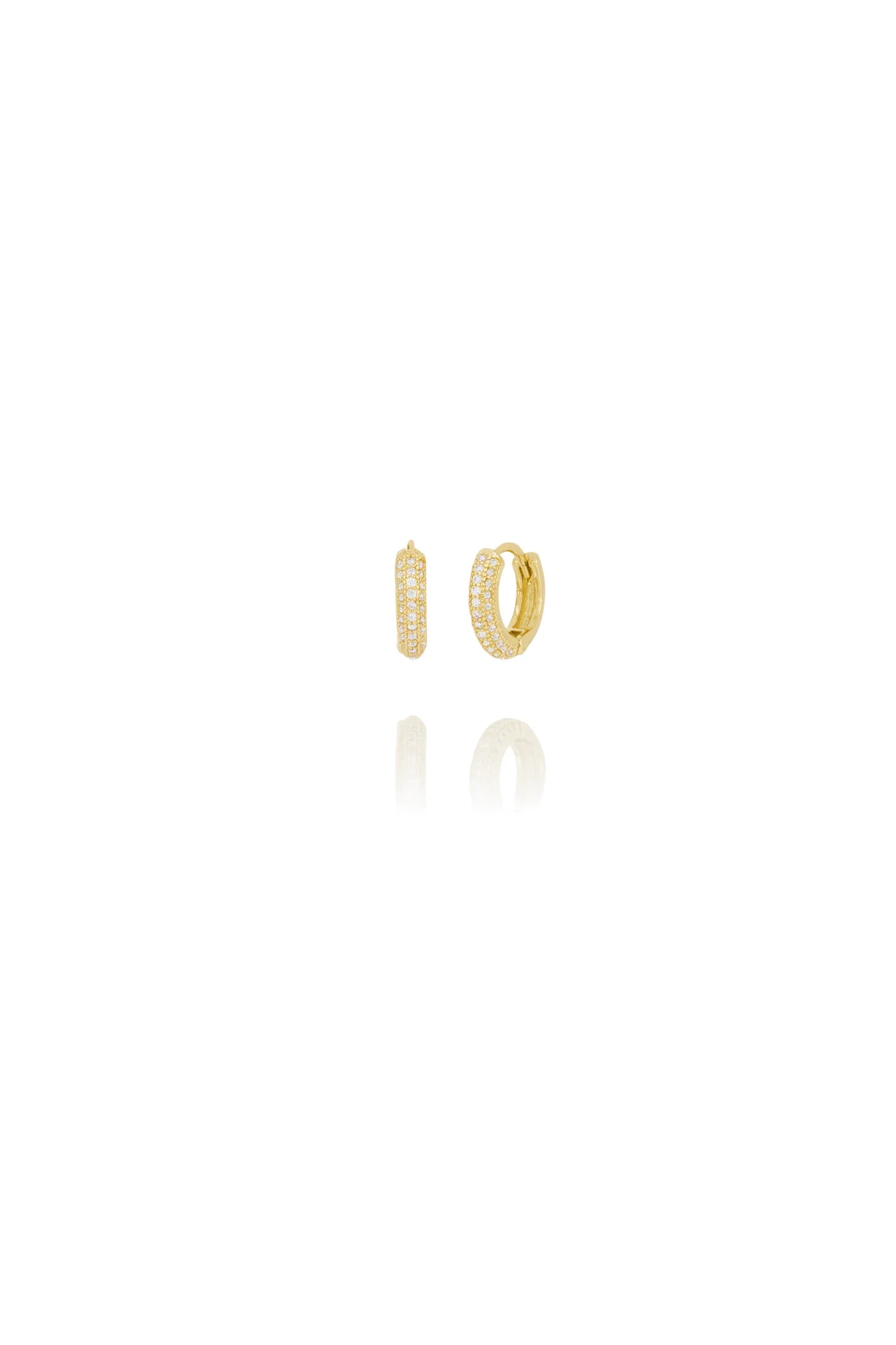 Zircon hoops lokkar 14K gullhúð