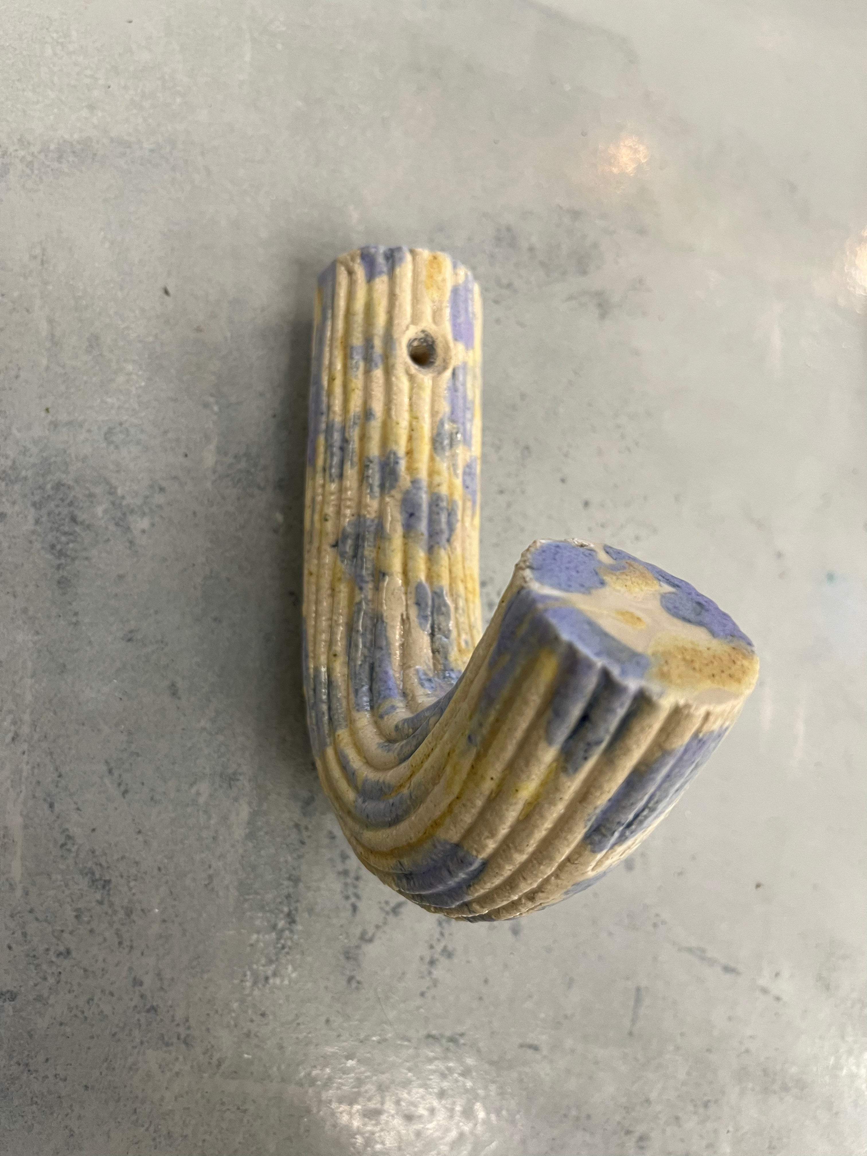 LARGE "Lavender & beige drip" Extruded hanger