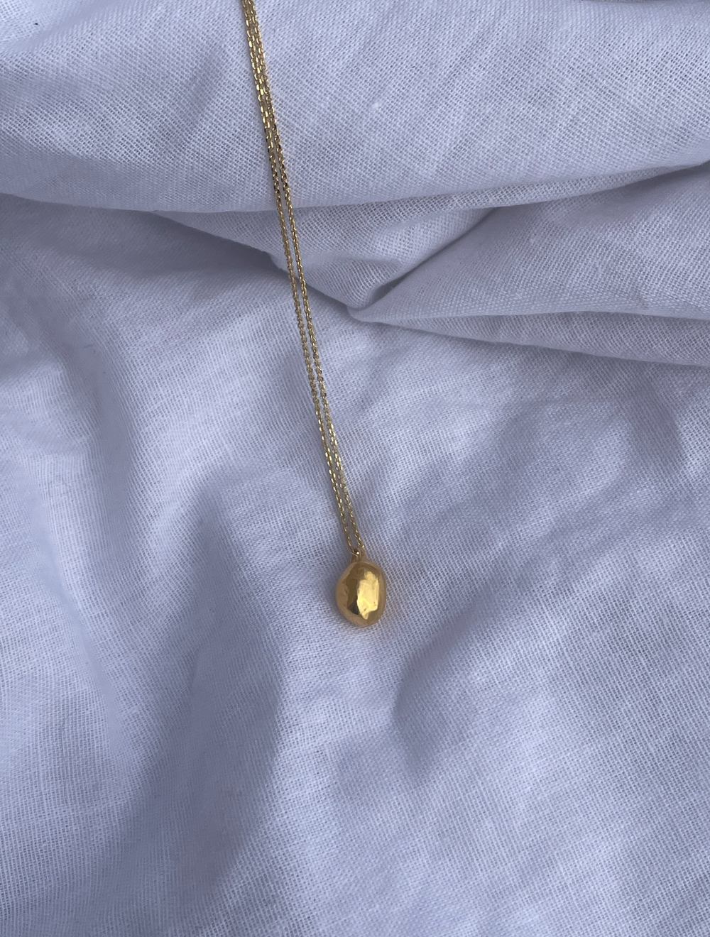 MARGRÉT Pearl (S) Pendant - Gull og silfur