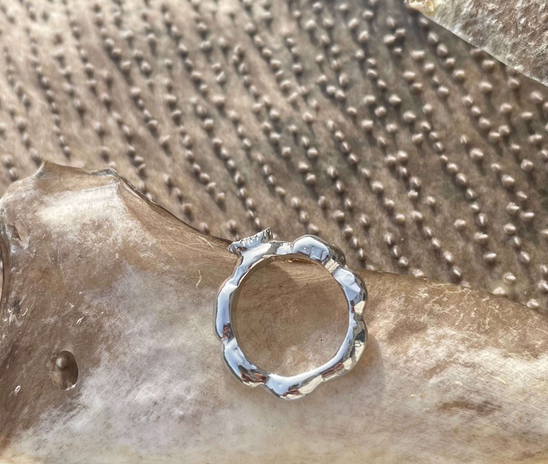 Wrack and atlantic wolffish tooth RING