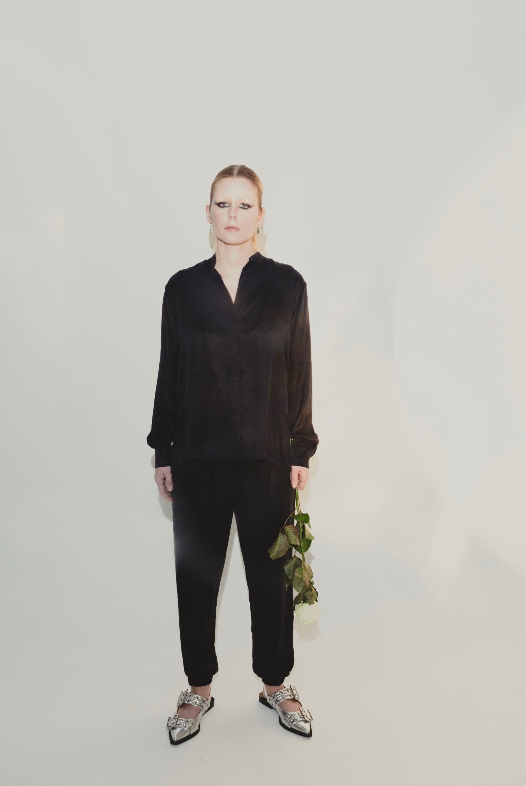 Black Shirt - Rayon/Cupro