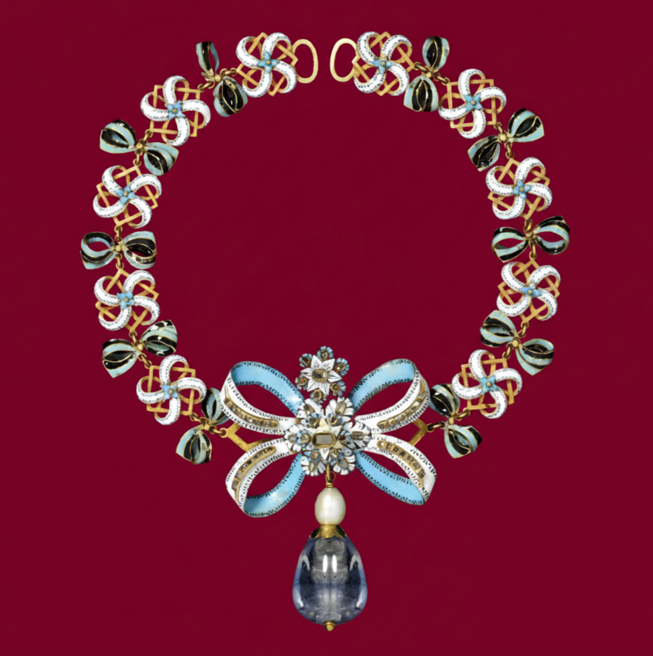 Jewel Scarf - Burgundy