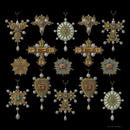 Multi Jewel Scarf - Black