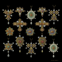 Multi Jewel Scarf - Black