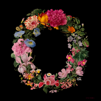 Floral Scarf - Black