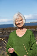 Ellen merino peysukjóll - Laufgrænn