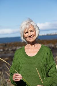 Ellen merino peysukjóll - Laufgrænn