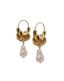 Pearl Hoops Gold