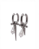 Spiky Pearl Hoops