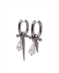 Spiky Pearl Hoops