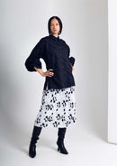 Flora Ruffled Shirt in black