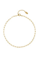 Charm - Gull hálsmen, keðja með flötum hlekkjum
