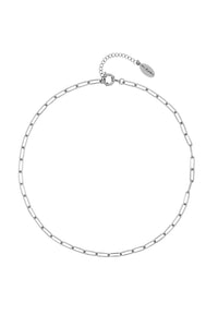 Charm - stál hálsmen, keðja með flötum hlekkjum