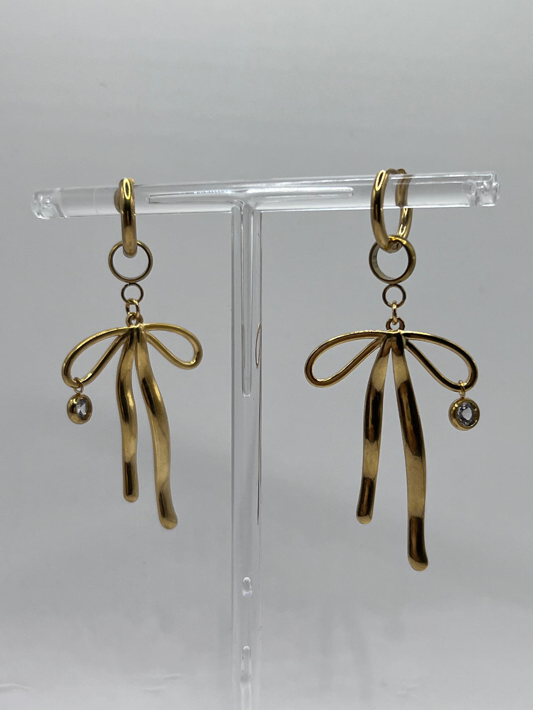 Gold Bow Earrings