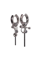 Chunky Piercing Earrings - silver