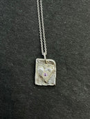 KATLA STUDIO x AHM Square Love - silver with purple zircon