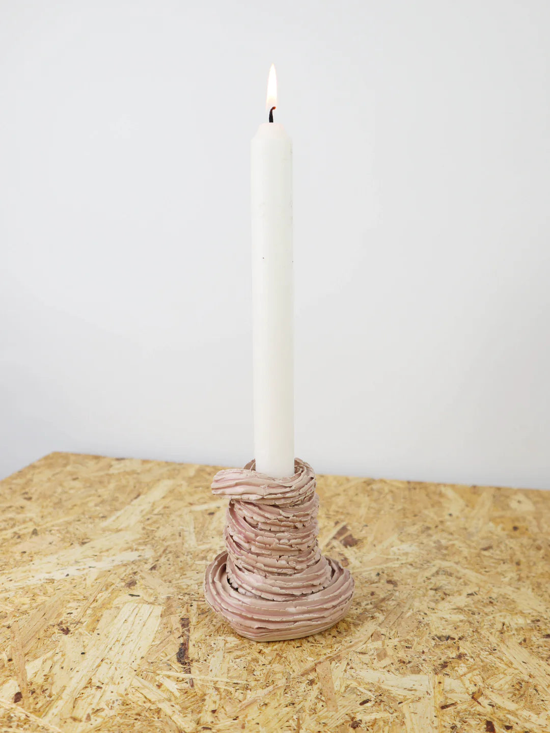 Extruded candle holder- soft pink - nr.02