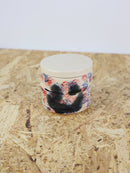 You are funny trinket jar- Blue & red pattern