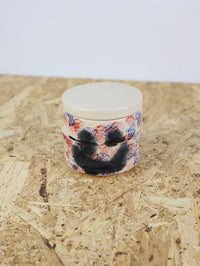 You are funny trinket jar- Blue & red pattern