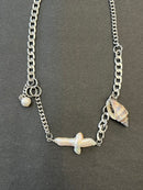 East Wave Shell and Pearls Necklace