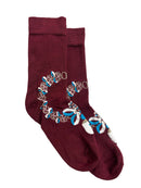 The Jewel Socks - Burgundy