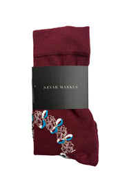 The Jewel Socks - Burgundy