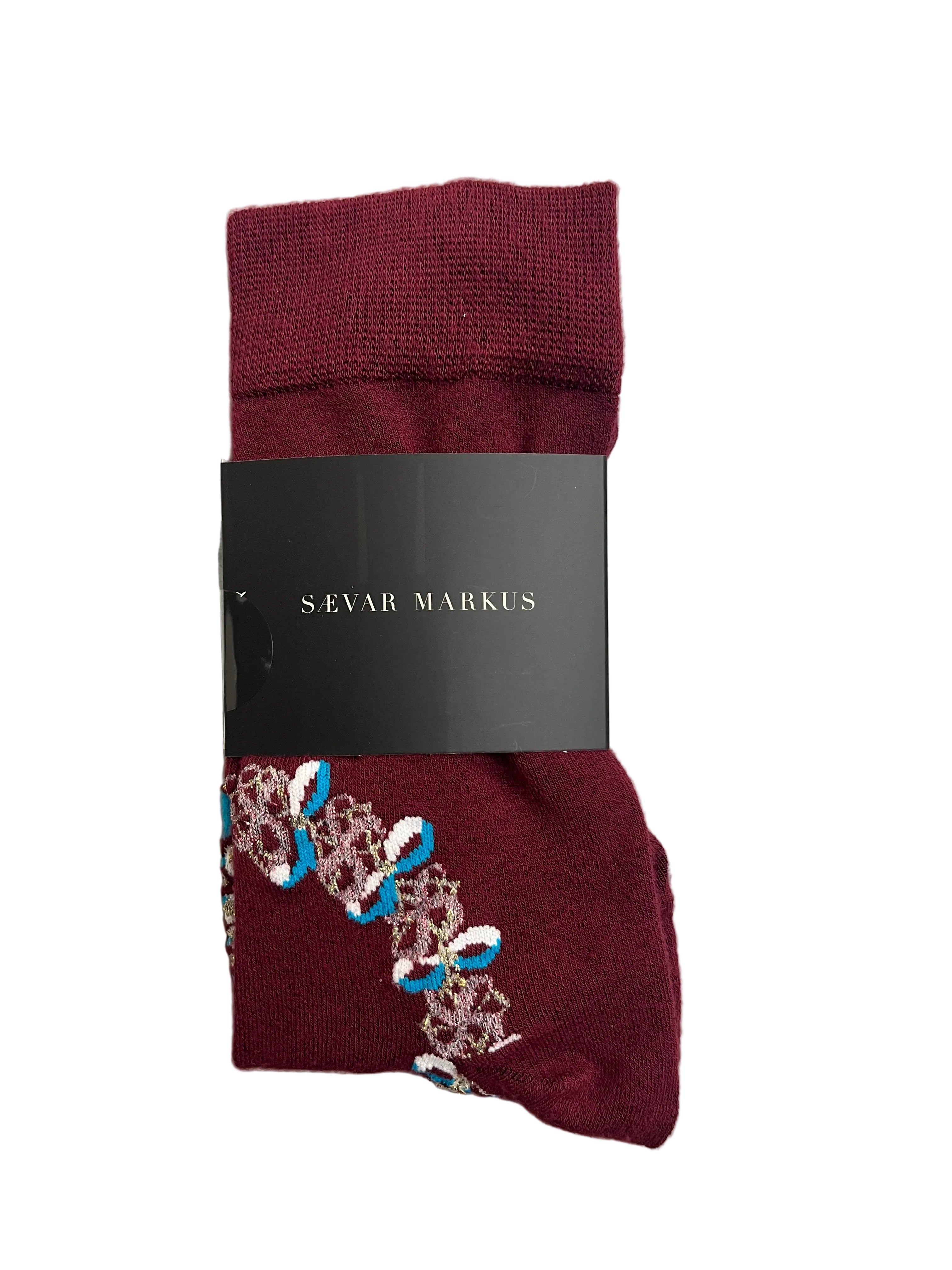 The Jewel Socks - Burgundy