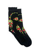The Floral Socks - Black