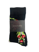 The Floral Socks - Black