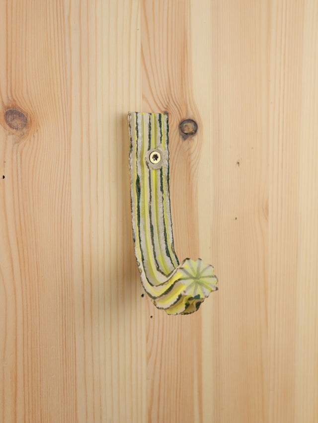 "Yellow and green stripes" Extruded hanger