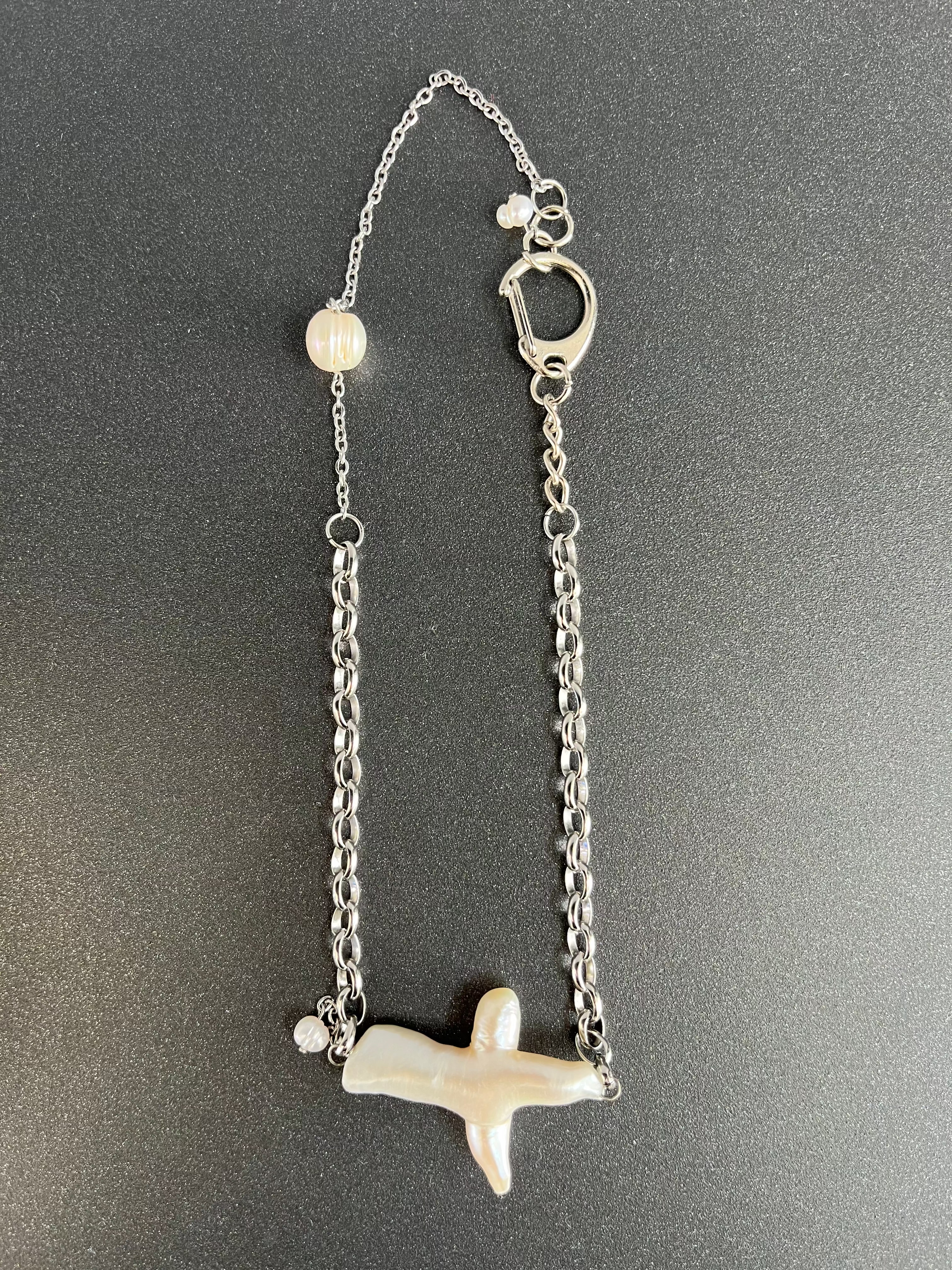 Cross Pearl Necklace