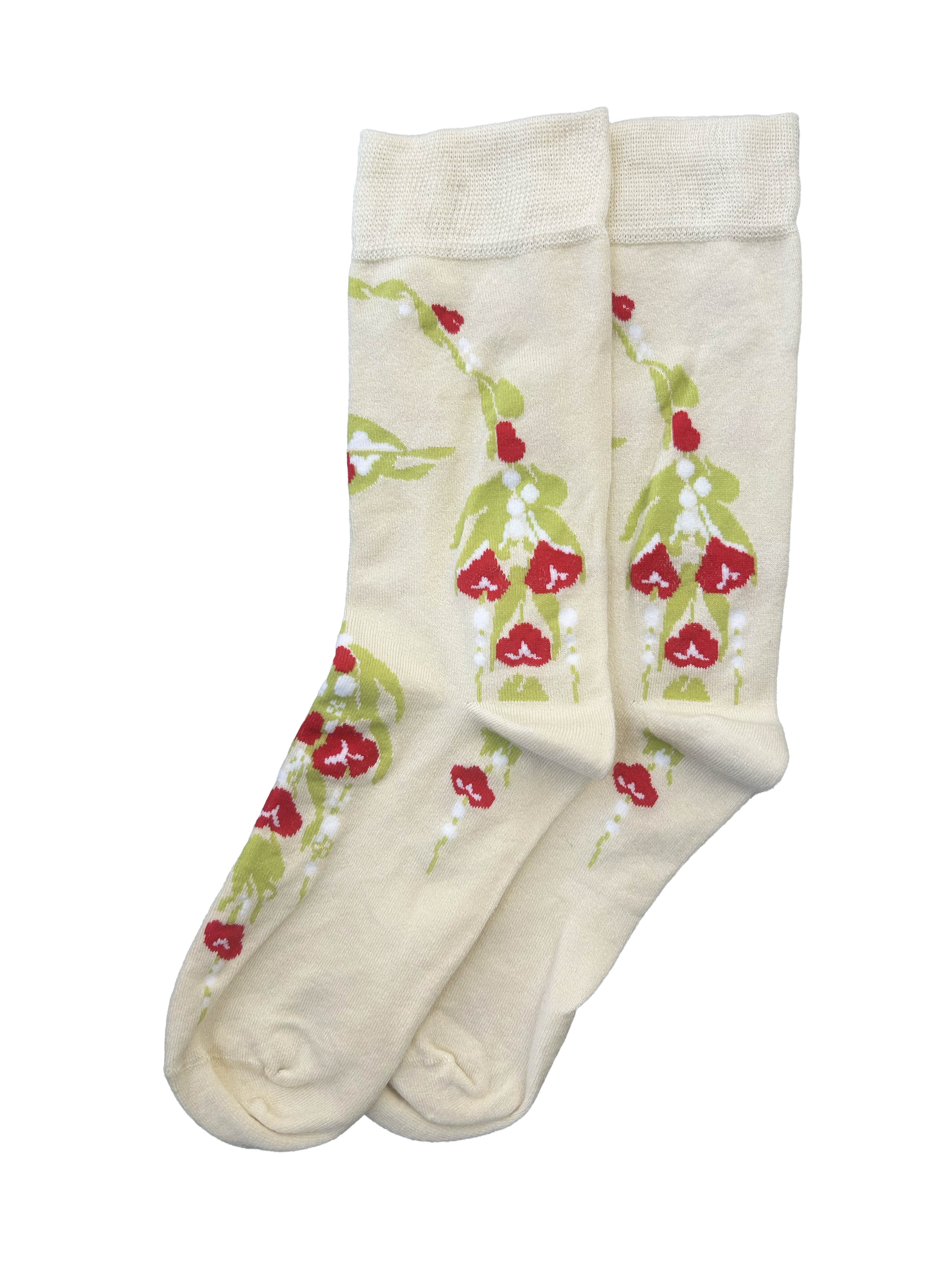 The Floral Socks - Cream