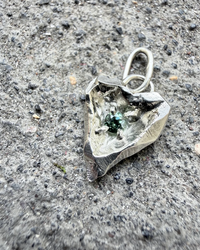 One of a kind heart with tourmaline