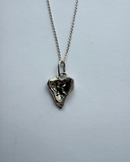One of a kind heart with tourmaline
