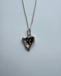 One of a kind heart with tourmaline